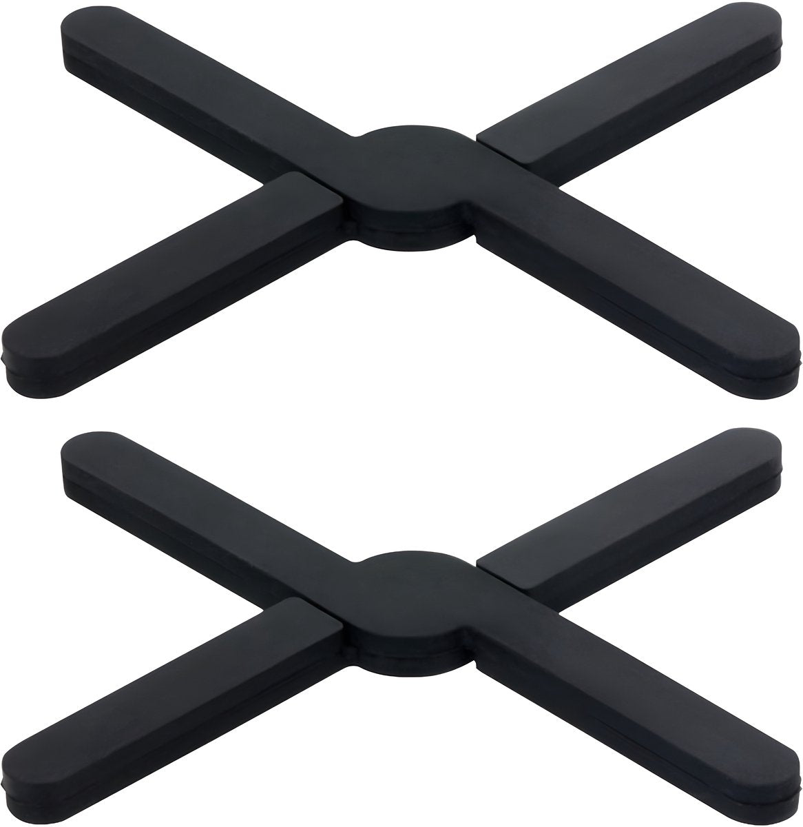 Hi Nature foldable silicone trivet set of 2, heat-resistant