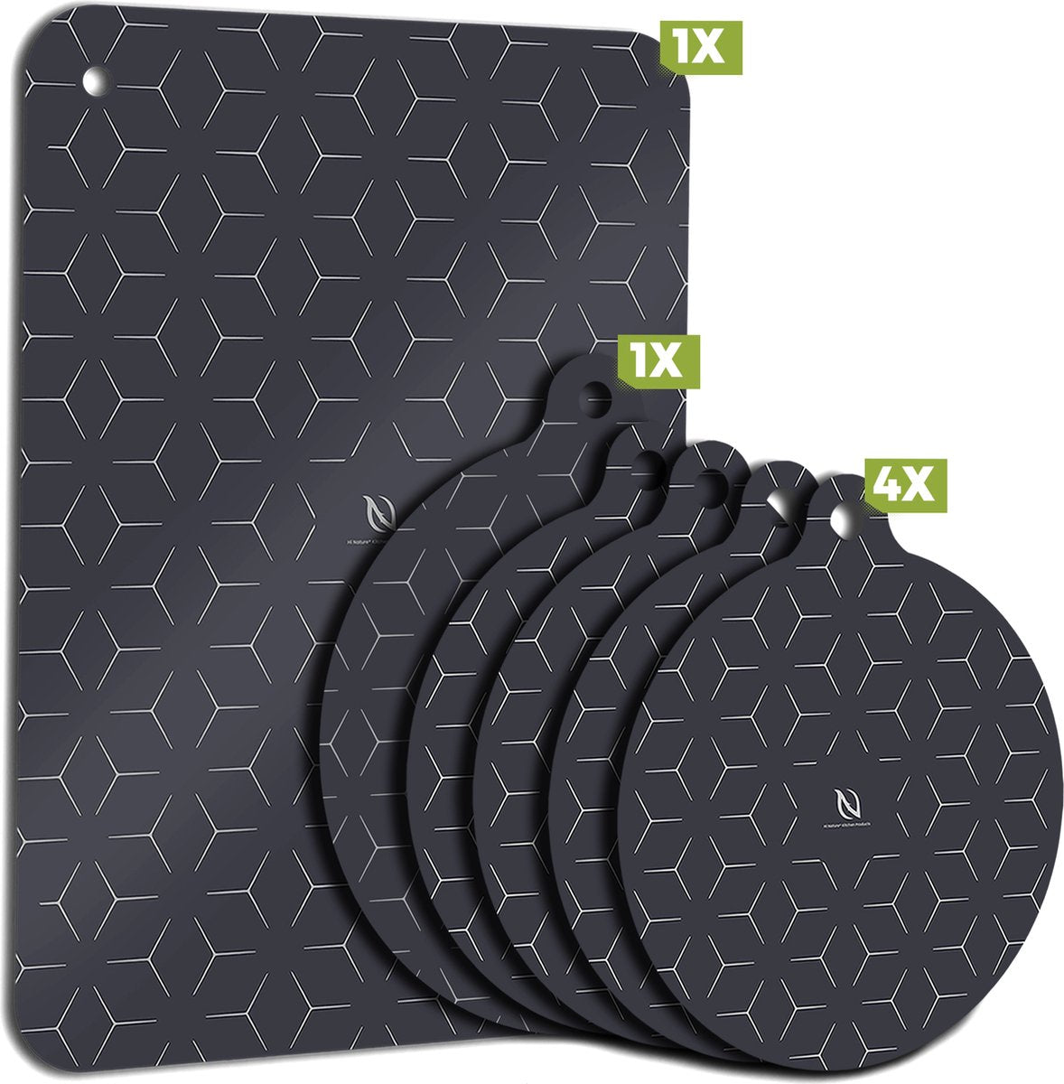 Hi Nature silicone induction hob protector mats set of 6