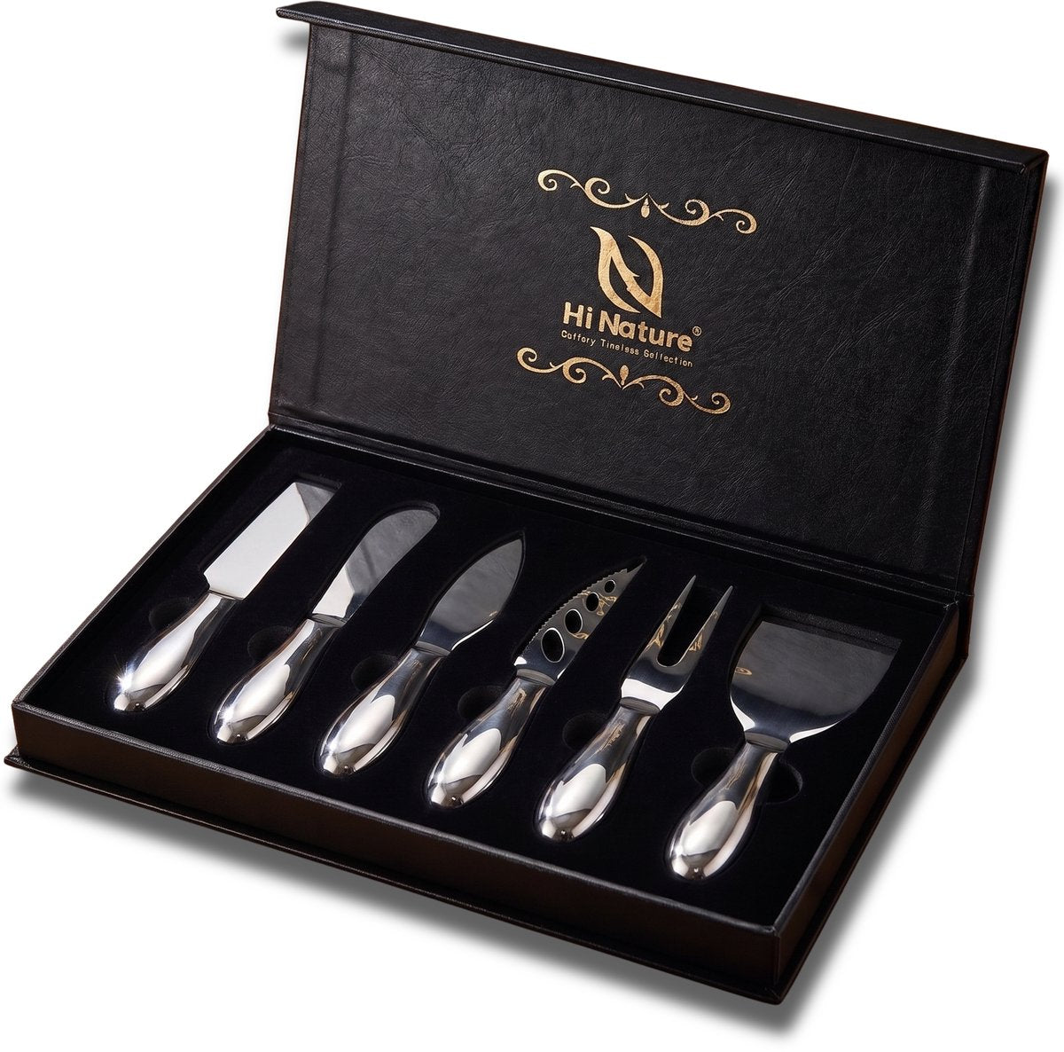 Hi Nature 6-piece stainless steel cheese knife set