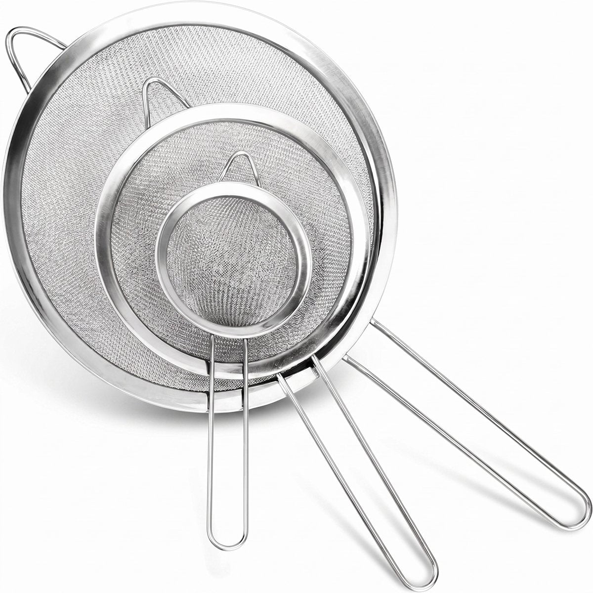 Hi Nature fine mesh stainless steel sieve set of 3