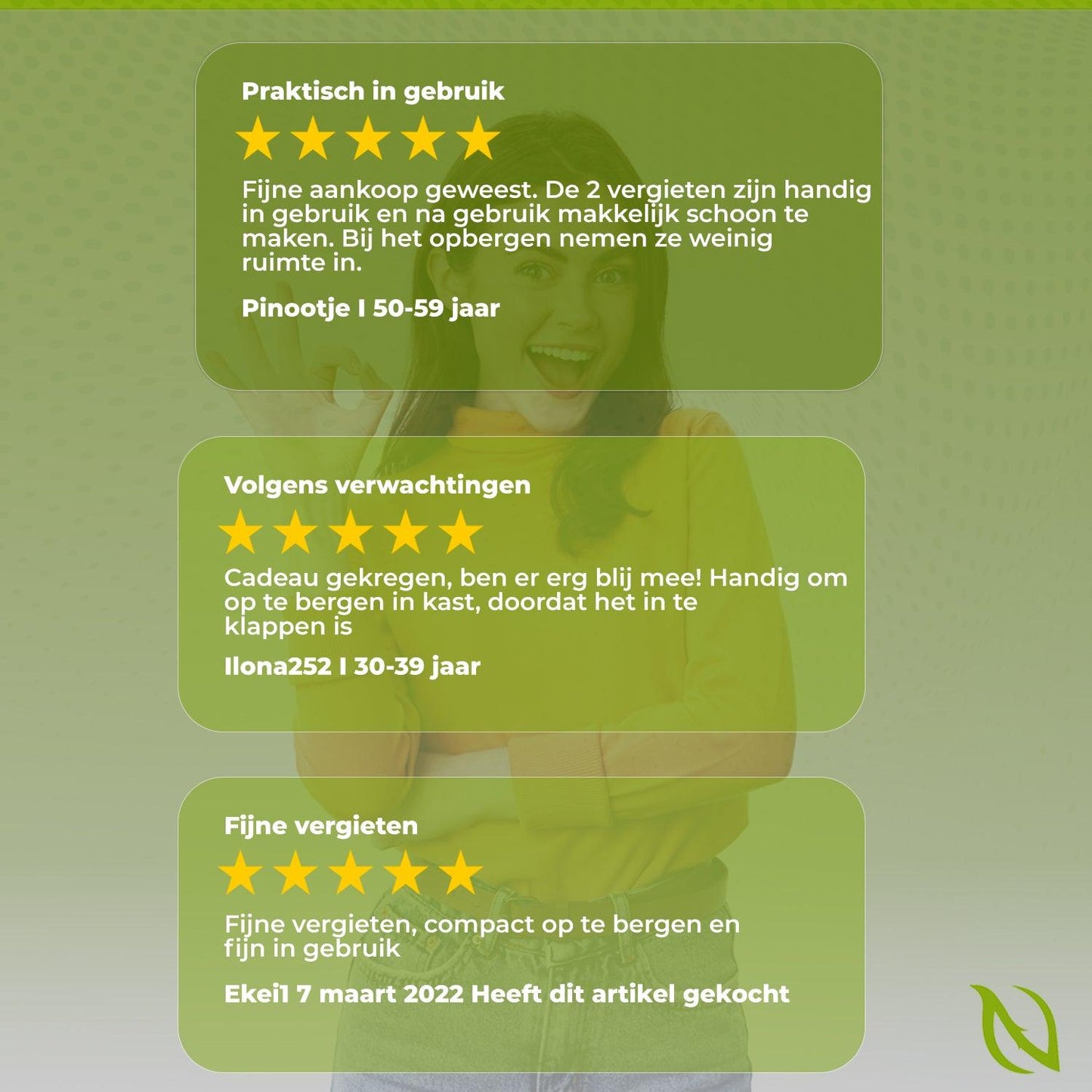 Vergiet set 2 Groen