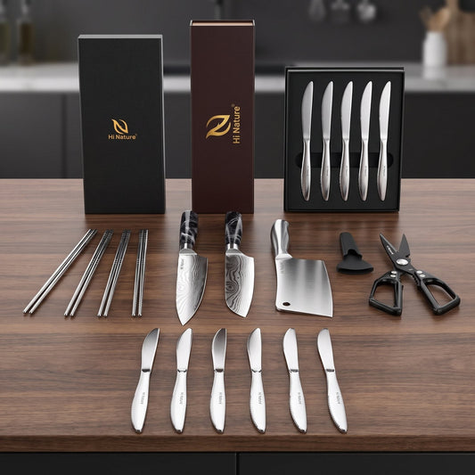 HI NATURE knife and cutlery range with gift boxes for retailers