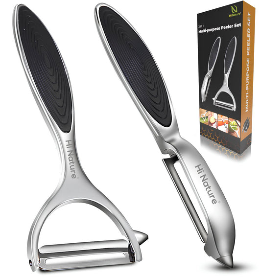 Hi Nature stainless steel vegetable peeler set of 2, I-model and Y-model
