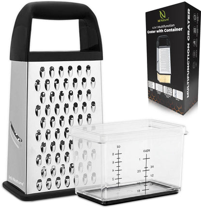 Hi Nature 4-sided tower grater with catch tray