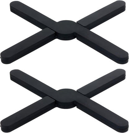 Hi Nature foldable silicone trivet set of 2, heat-resistant