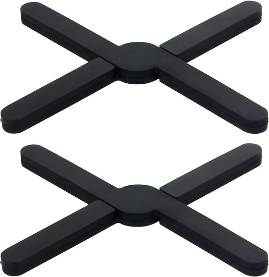 Hi Nature foldable silicone trivet set of 2, heat-resistant