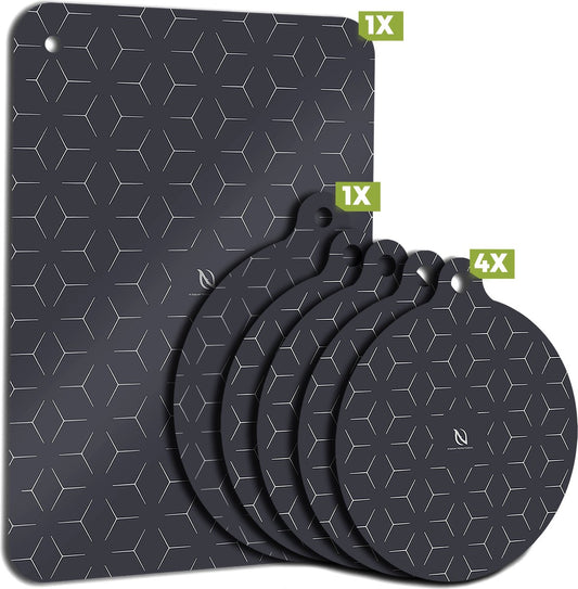 Hi Nature silicone induction hob protector mats set of 6