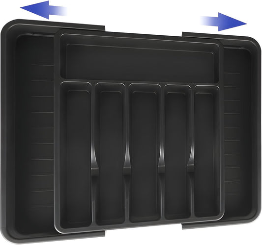 Hi Nature expandable cutlery tray drawer organizer with 8 compartments