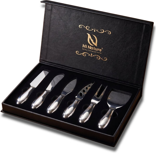Hi Nature 6-piece stainless steel cheese knife set
