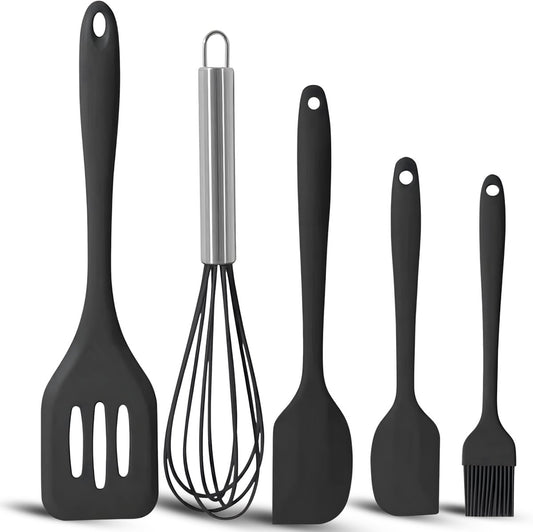 Hi Nature 5-piece silicone spatula set with metal core