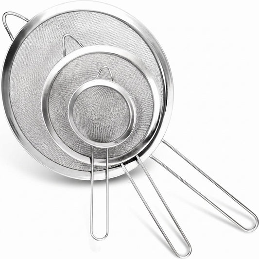 Hi Nature fine mesh stainless steel sieve set of 3