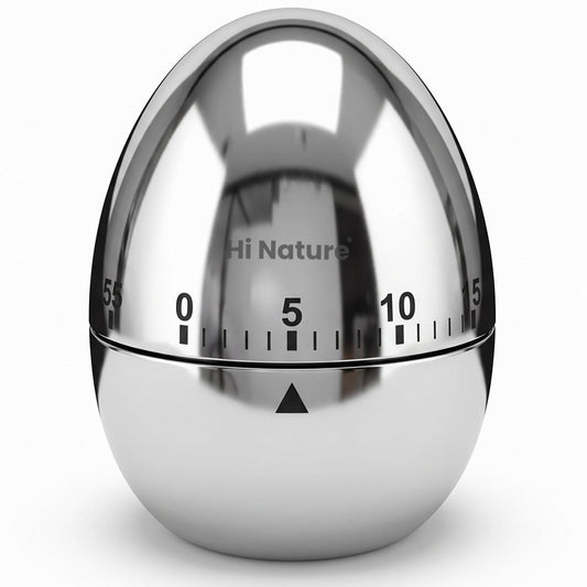 Hi Nature mechanical stainless steel kitchen timer, 60 minutes