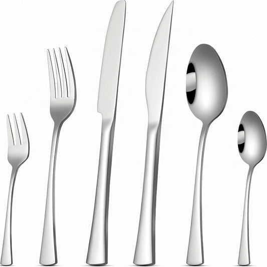 Hi Nature premium 36-piece stainless steel cutlery set in luxury gift box