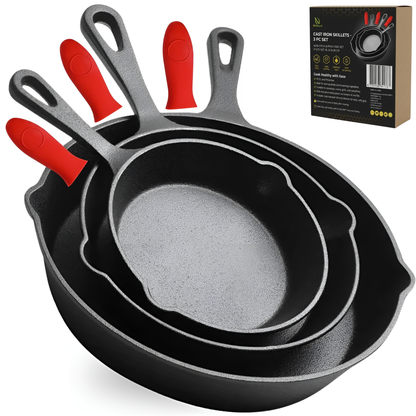 Gietijzeren Pannenset 3 - Skillet Cast Iron