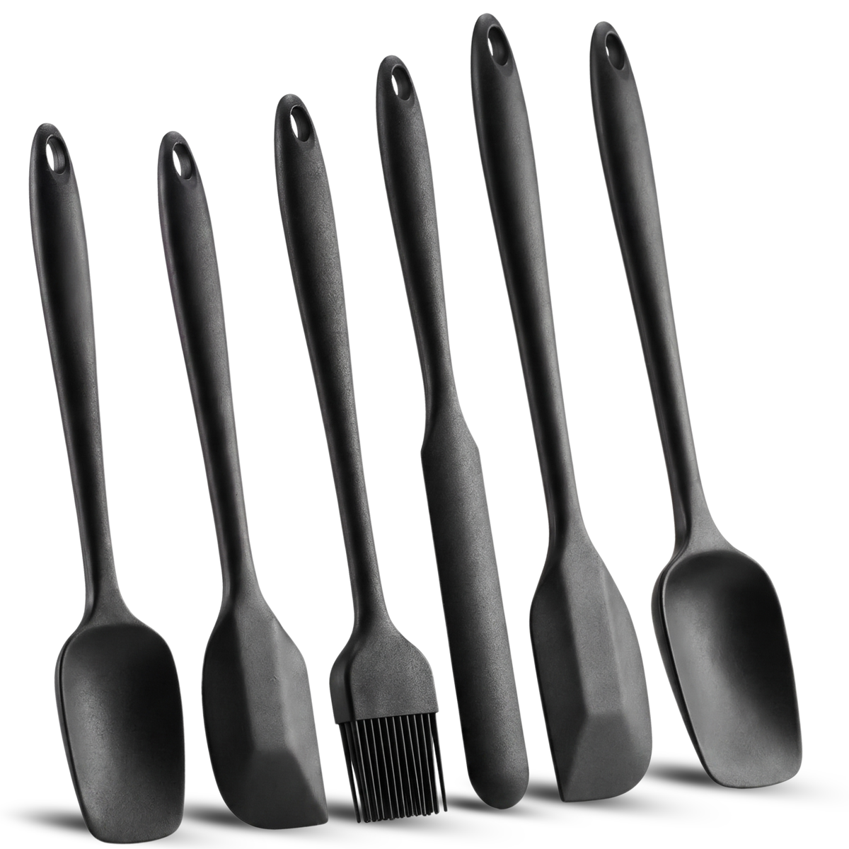 Hi Nature 6-piece silicone spatula set with steel core