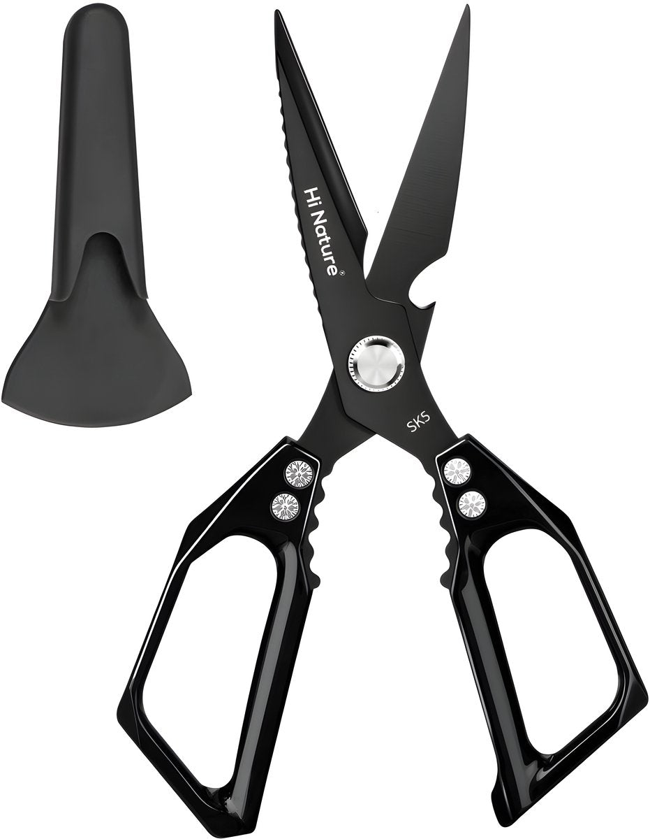 Hi Nature professional kitchen shears with magnetic sheath
