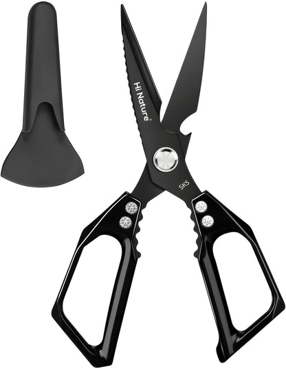 Hi Nature professional kitchen shears with magnetic sheath