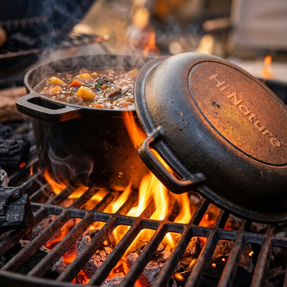 Hi Nature cast iron Dutch oven – on the stovetop