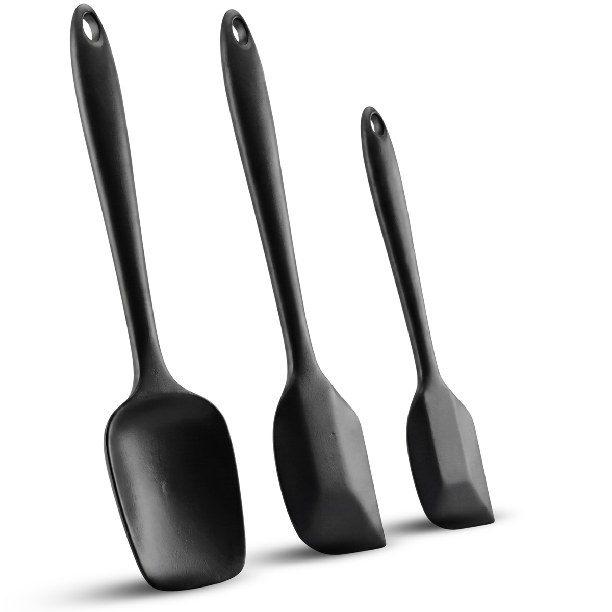 Hi Nature 3-piece food-grade silicone spatula set with steel core