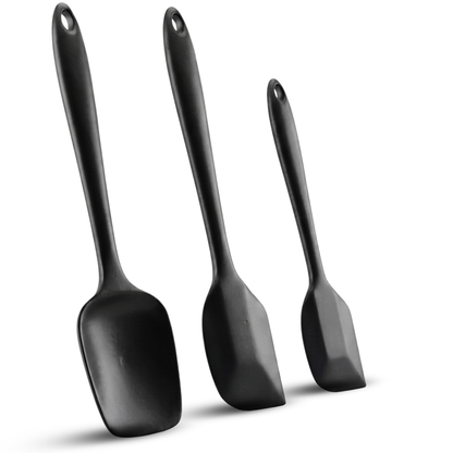 Hi Nature 3-piece food-grade silicone spatula set with steel core
