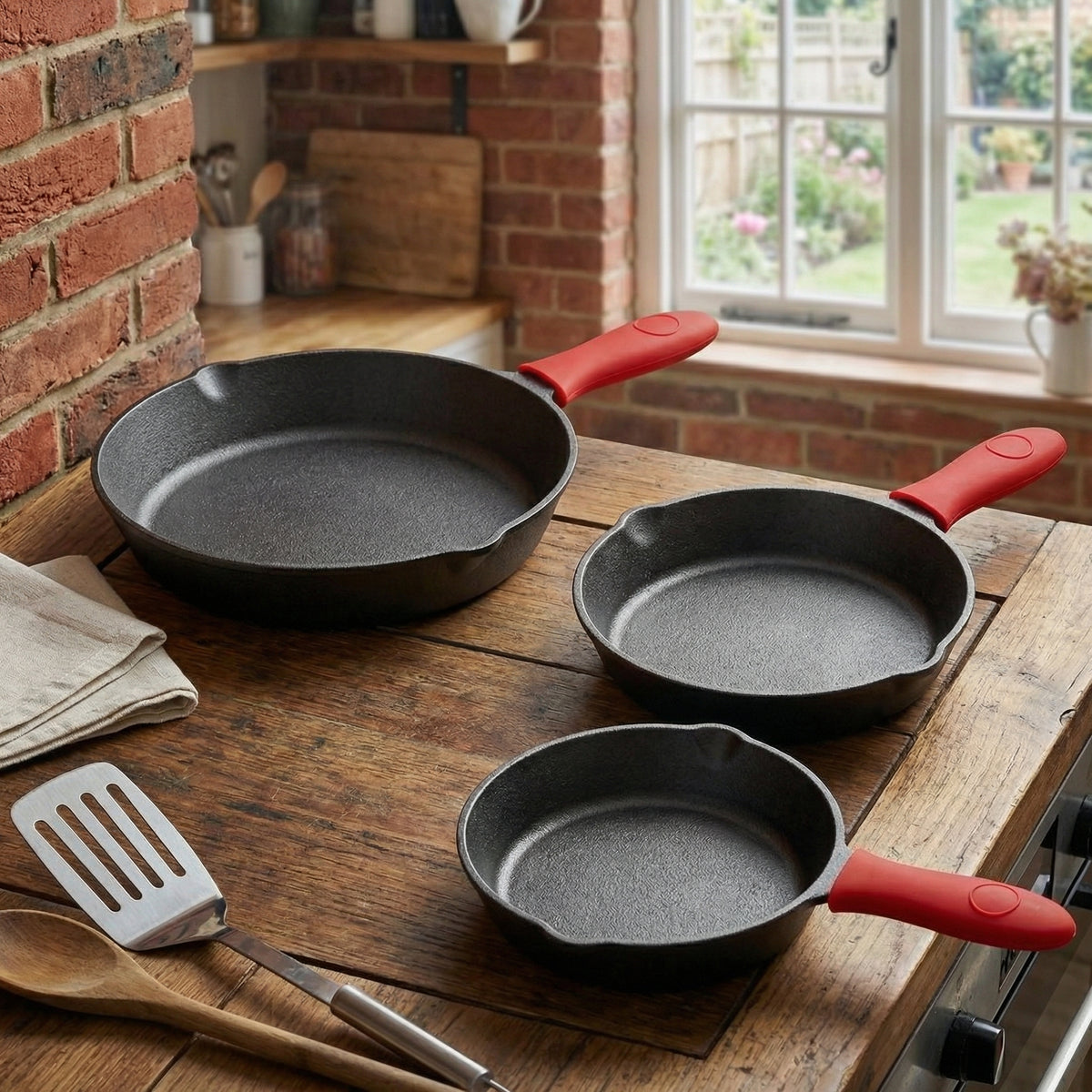 Hi Nature cast iron pan set – on the BBQ