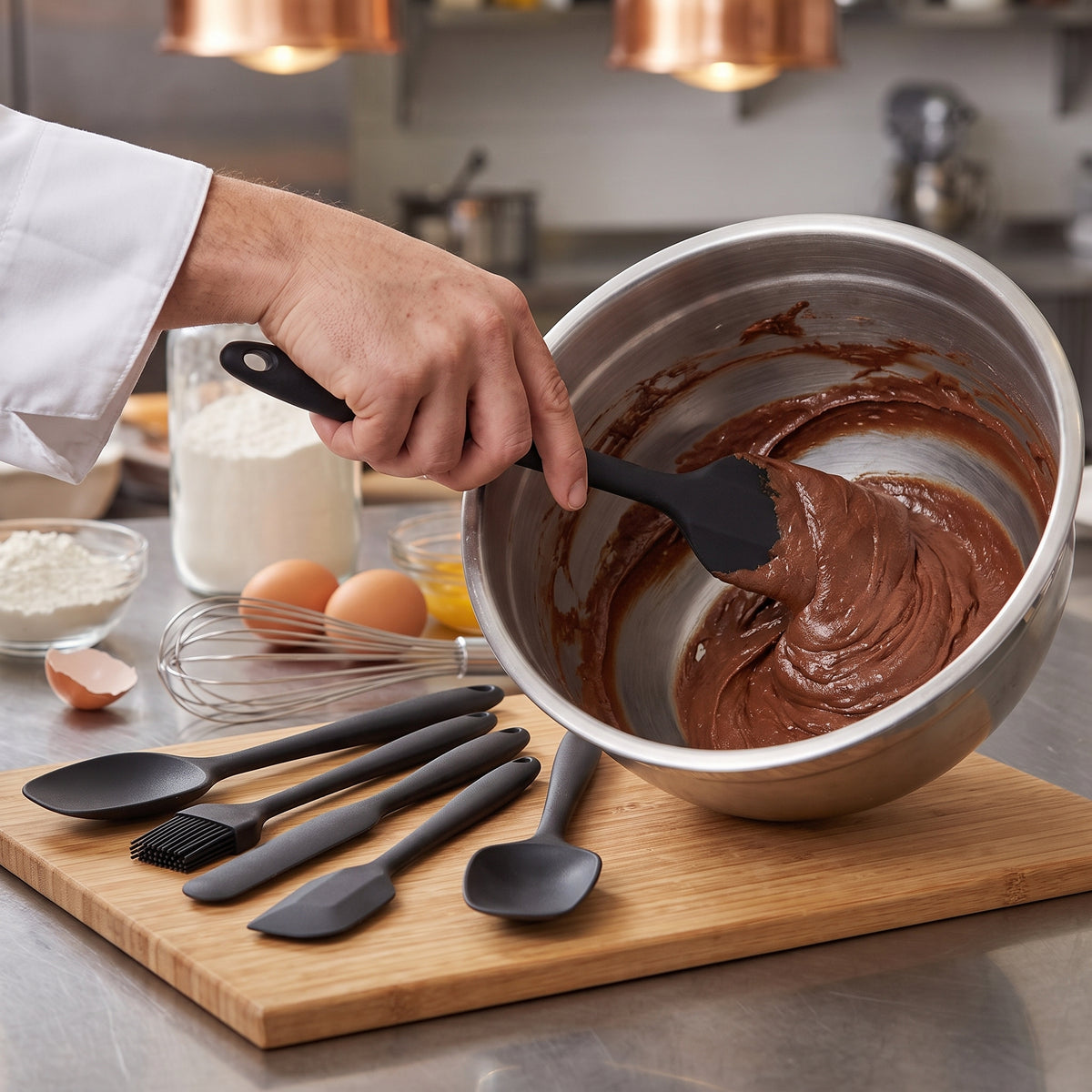 Hi Nature silicone spatula set of 6 – heat-resistant to 260°C