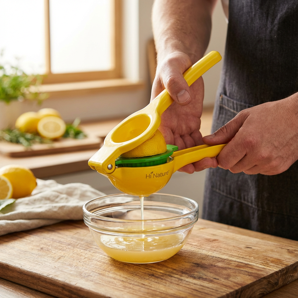 Hi Nature manual citrus press – ergonomic handle detail