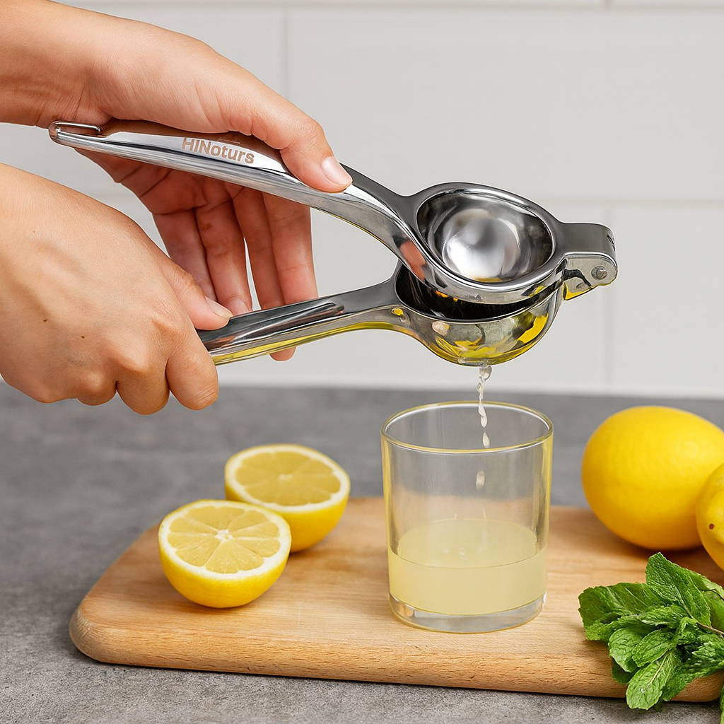 Hi Nature silver lemon squeezer – handle detail