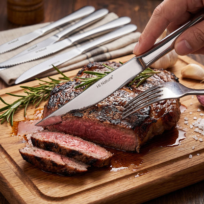 Hi Nature steak knives set of 6 – handle detail