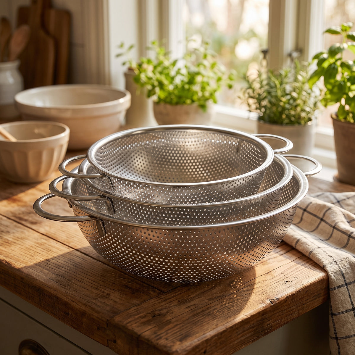 Hi Nature colander set of 3 – nested for storage
