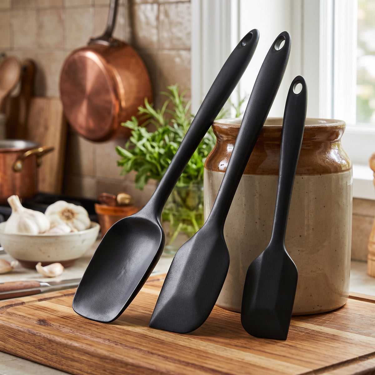 Hi Nature silicone spatula set of 3 – safe on non-stick pans