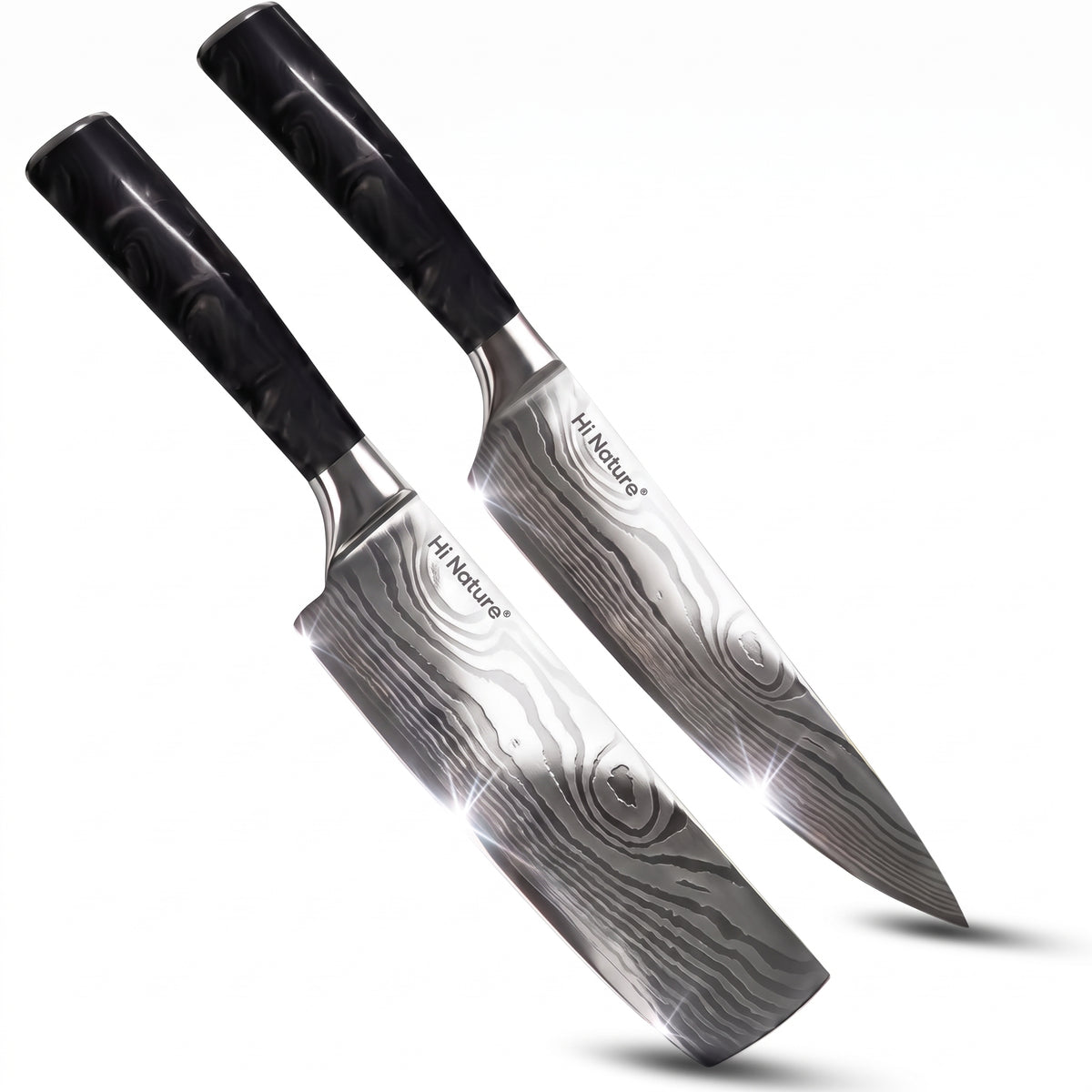 Set de cuchillo de chef y nakiri japonés