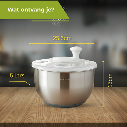 Slacentrifuge - Rotare Salade Spinner - RVS