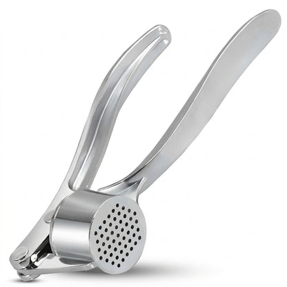 Hi Nature zinc alloy garlic press with drip tray