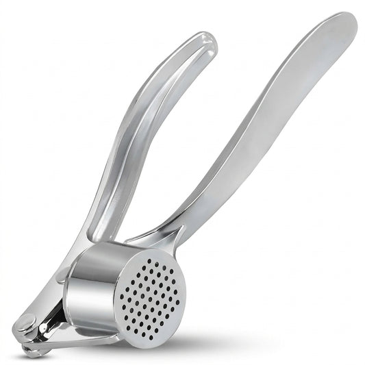 Hi Nature zinc alloy garlic press with drip tray