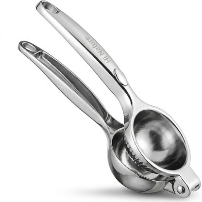 Hi Nature silver heavy-duty lemon squeezer in zinc alloy