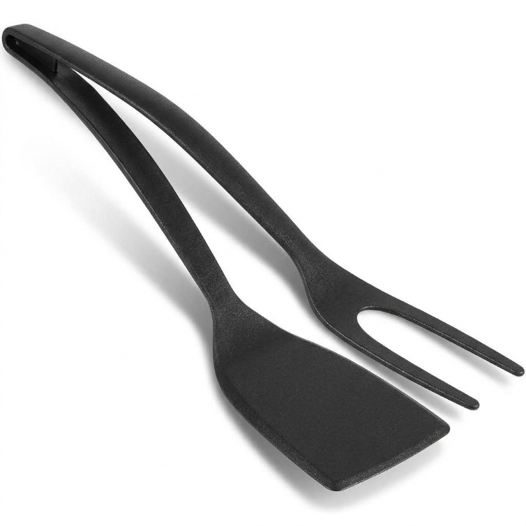 Hi Nature 2-in-1 silicone spatula tongs, heat-resistant