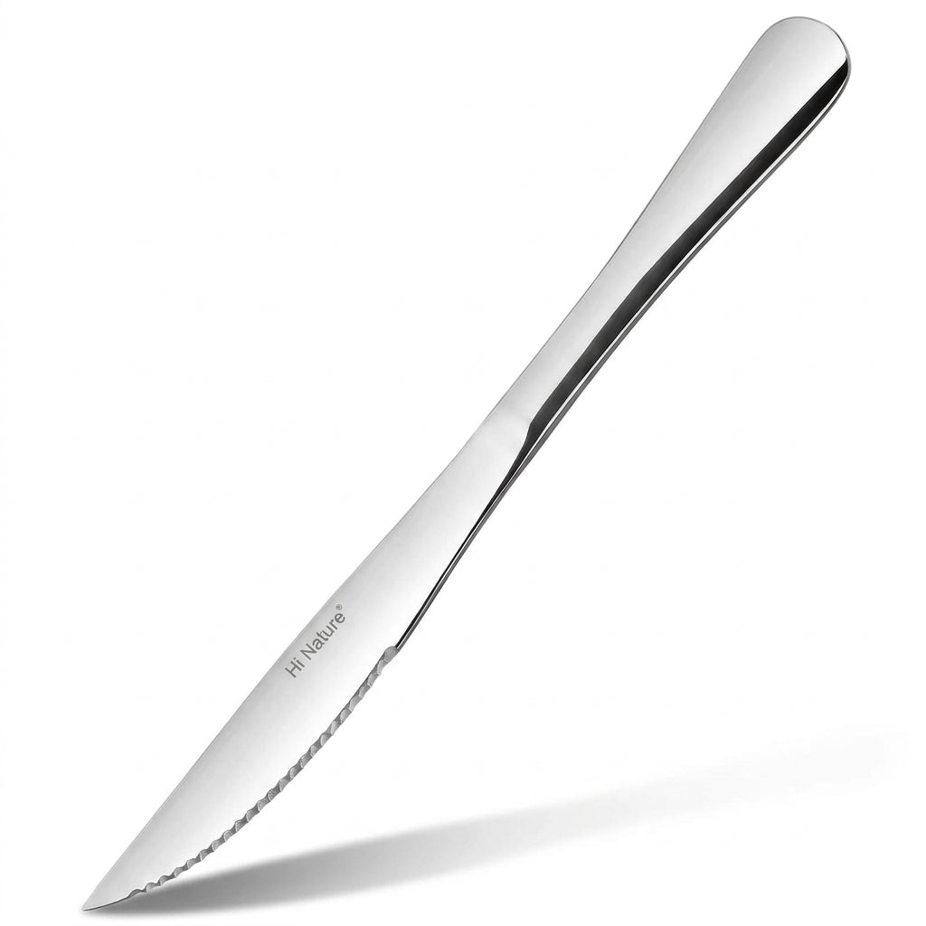 Hi Nature 6-piece steak knife set in hardened steel
