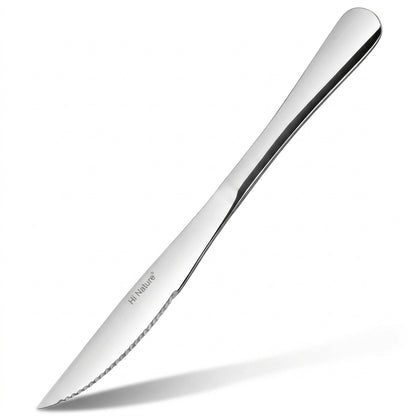 Hi Nature 6-piece steak knife set in hardened steel